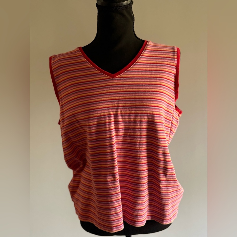 Vibrant Striped Sleeveless Tank Top